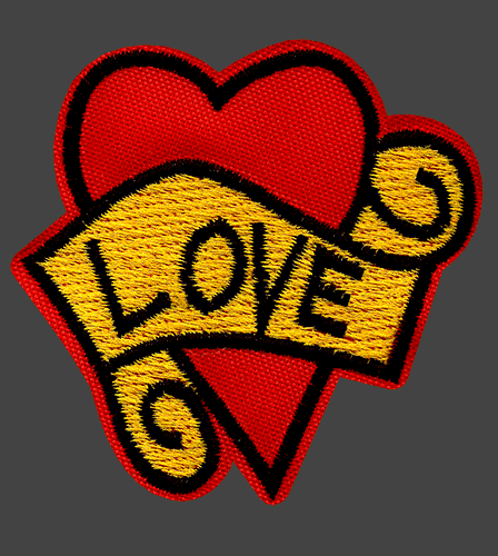 Parche Bordado Corazon love