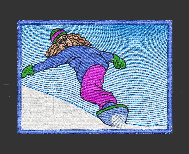 Parche Bordado Snowboard