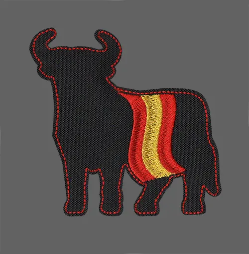 Toro con bandera de Espana