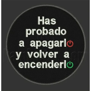 Parche Bordado Apagarlo Encenderlo