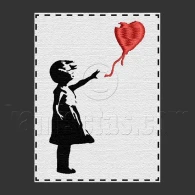 Parche Bordado Banksy nina con globo