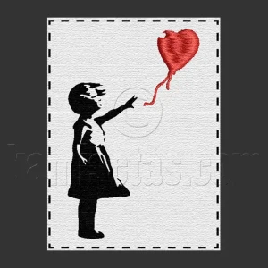 Parche Bordado Banksy nina con globo