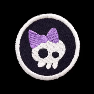 Parche Bordado Calavera con lazo