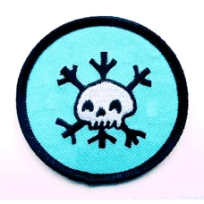 Parche Bordado Copo nieve calavera