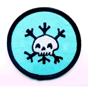 Parche Bordado Copo nieve calavera