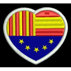 Parche Bordado Corazon Tribandera