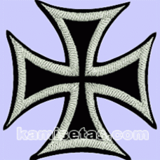Parche Bordado Cruz de Malta