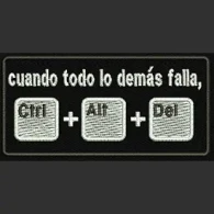 Parche Bordado Ctrl-Alt-Del