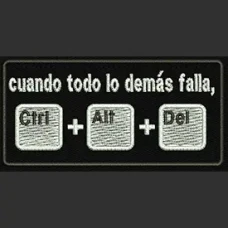 Parche Bordado Ctrl-Alt-Del