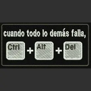 Parche Bordado Ctrl-Alt-Del