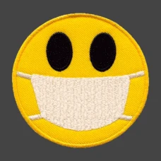 Parche Bordado Emoji mascarilla