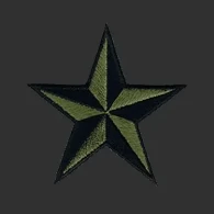 Parche Bordado Estrella verde