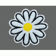 Parche Bordado Flor Margarita
