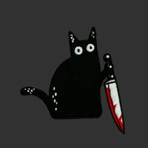 Parche Bordado Gato Asesino