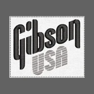 Parche Bordado Gibson usa guitarras