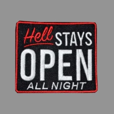 Parche Bordado Hell Stays Open