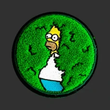 Parche Bordado Homer en el seto