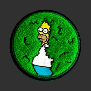 Parche Bordado Homer en el seto