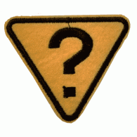 Parche Bordado Interrogacion