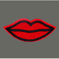 Parche Bordado Labios rojos