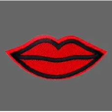 Parche Bordado Labios rojos