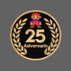 Parche Bordado Mario 25 aniversario