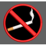 Parche Bordado No fumar