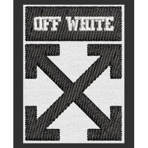 Parche Bordado Off White I