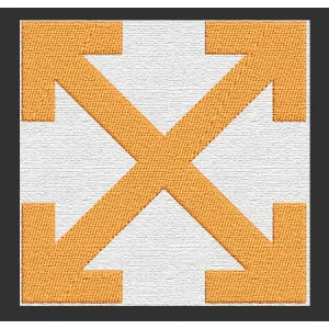 Parche Bordado Off White