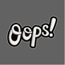 Parche Bordado Oops