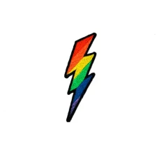 Parche Bordado Rayo arco iris