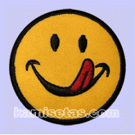 Parche Bordado Smile con lengua