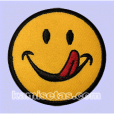 Parche Bordado Smile con lengua