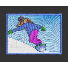 Parche Bordado Snowboard