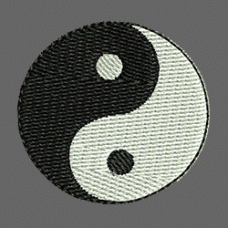 Parche Bordado Yin yang