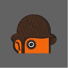 Parche Bordado naranja mecanica Parche Bordado naranja mecanica