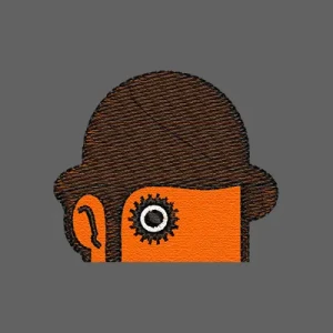 Parche Bordado naranja mecanica