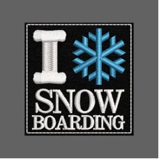 Parche Bordado snowboarding