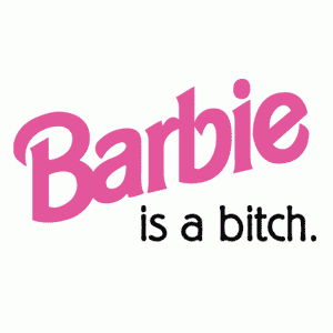 Camiseta Barbie is a bitch-detalle