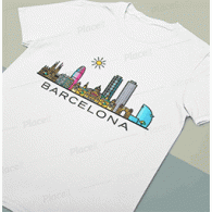 Camiseta Barcelona-skyline Camiseta Barcelona-skyline