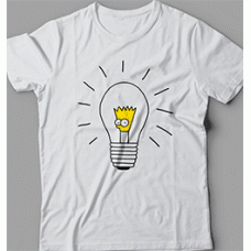 Camiseta Bart-bombilla