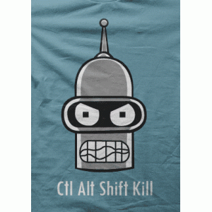 Camiseta Bender Futurama-detalle