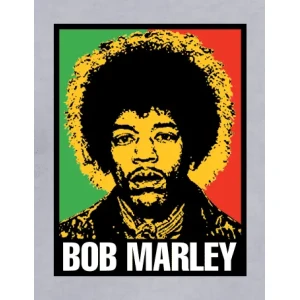 Camiseta Bob Marley JimiHendrix-detalle