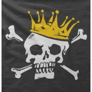 Camiseta Calavera corona-detalle