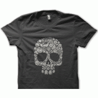 Camiseta Calavera flores