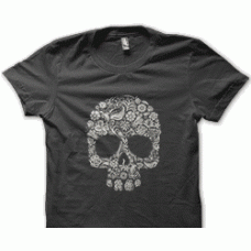 Camiseta Calavera flores
