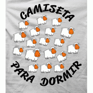 Camiseta Contar ovejas-detalle