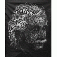 Camiseta Einstein letras-detalle