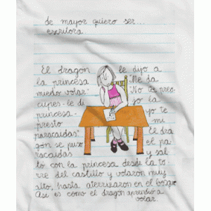 Camiseta Escritora-detalle