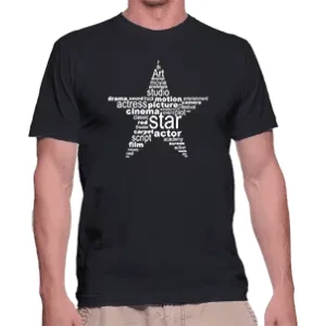 Camiseta Estrella letras cine